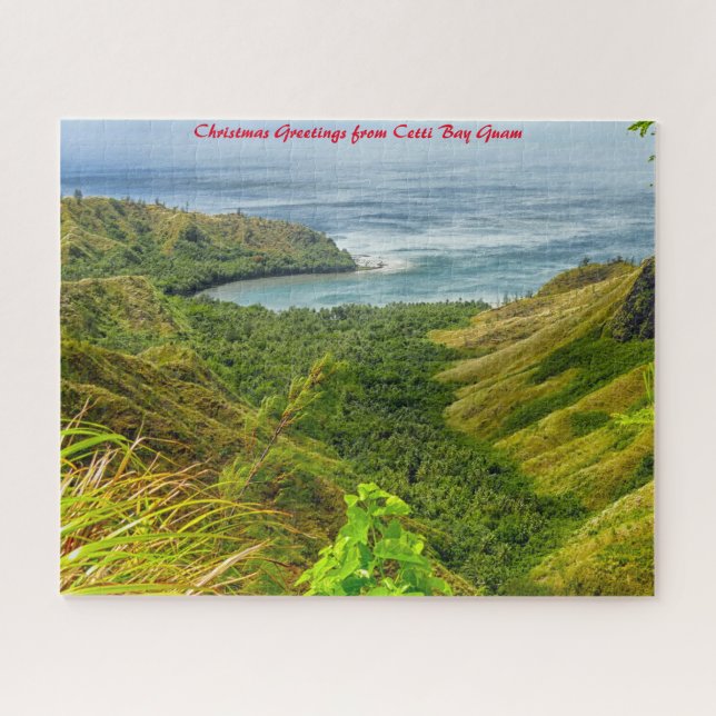 Cetti Bay Guam.Christmas Grüße Jigsaw Puzzle (Horizontal)