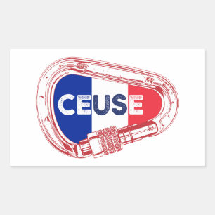 Ceuse France Rock Climbing Carabiner Rechteckiger Aufkleber