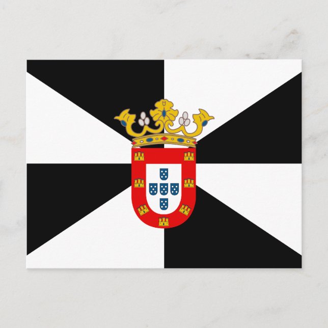 Ceuta Hochwertige Flagge Postkarte (Vorderseite)