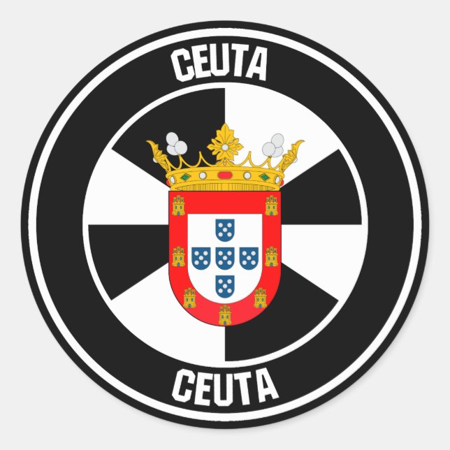 Ceuta Round Emblem Runder Aufkleber (Vorderseite)