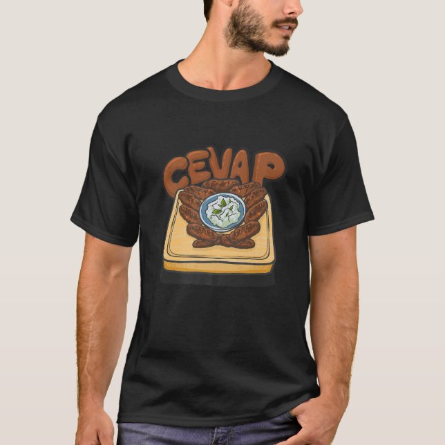 Cevap Serbian Grill Sausages Cevapi Croatian Food T-Shirt (Vorderseite)