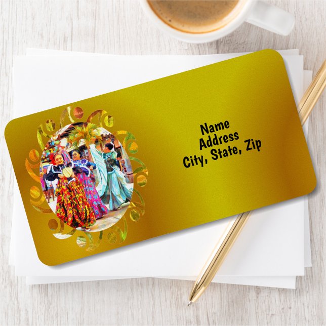 Ceviche Mexican Festival Dancers 2549 Ansprache Adressaufkleber (Von Creator hochgeladen)