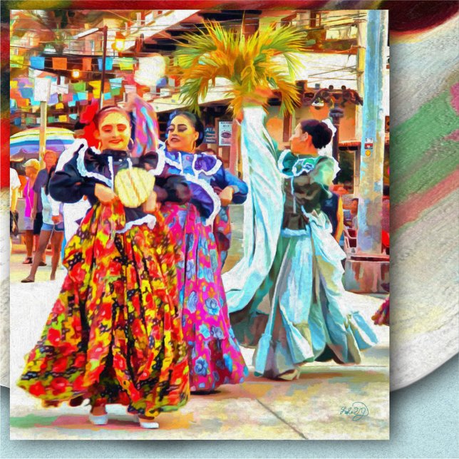 Ceviche Mexican Festival Dancers 2549 Art Print Poster (Von Creator hochgeladen)