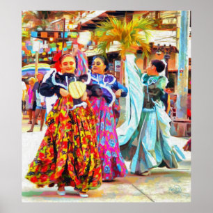 Ceviche Mexican Festival Dancers 2549 Art Print Poster