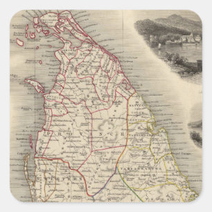 Ceylon Quadratischer Aufkleber