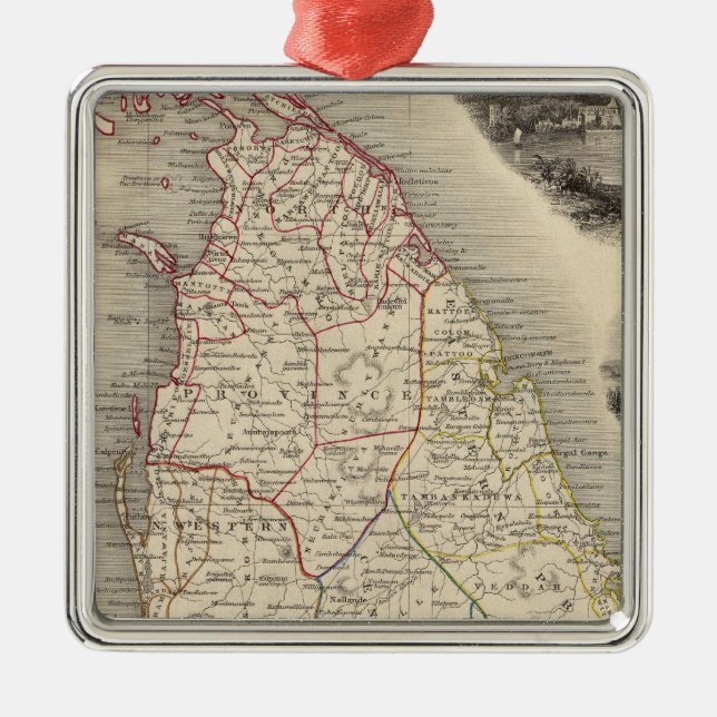 Ceylon Silbernes Ornament (Vorne)