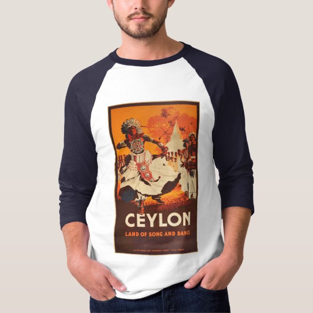  Ceylon Traditioneller Tanzbanner T - Shirt  (Vorderseite)