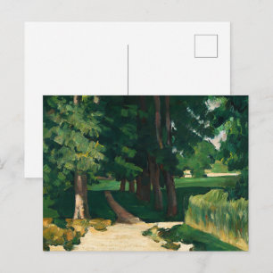 Cezanne-Allee im Jas de Bouffan Vintage-Druck Postkarte