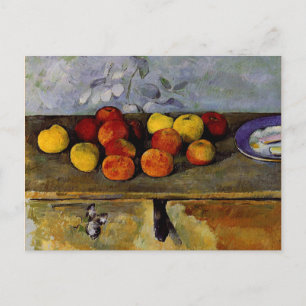 Cezanne - Äpfel und Biskuits Postkarte