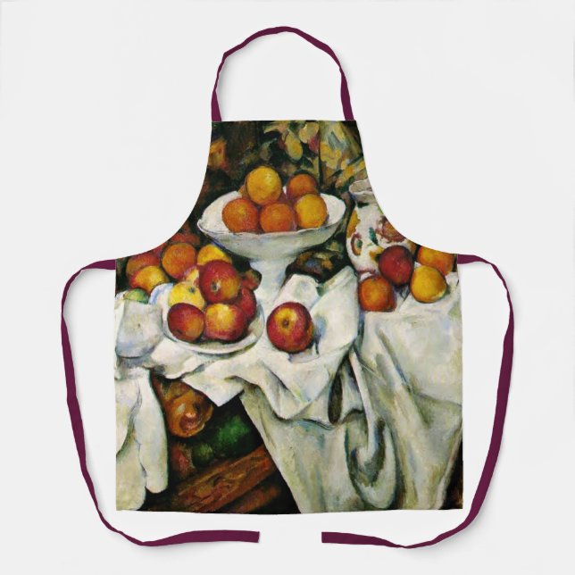 Cezanne - Äpfel und Orangen, Schürze (Vorderseite)