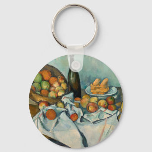 Cezanne Apfelkorb Impressionistisches Gemälde Schlüsselanhänger