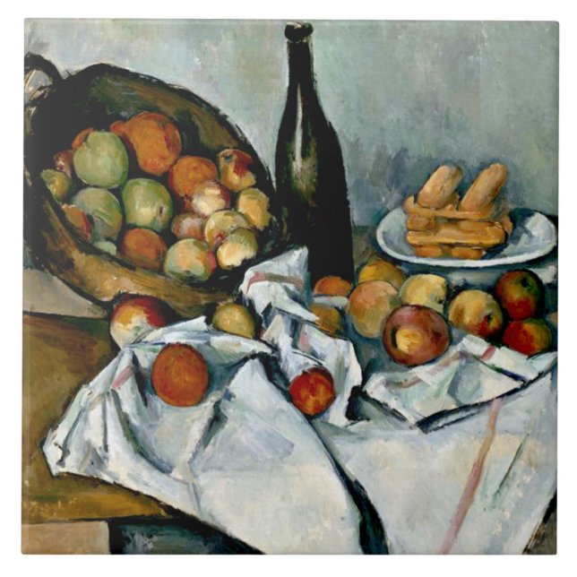 Cezanne - Äpfelkörbe Fliese (Vorderseite)