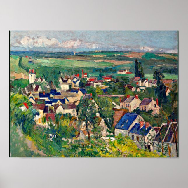 Cezanne - Auvers, Panoramasicht Poster (Vorne)