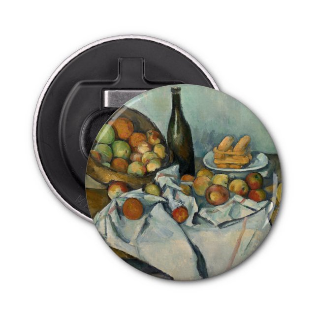 Cezanne Basket Apples Impressionismus Art Flaschenöffner (Vorderseite)