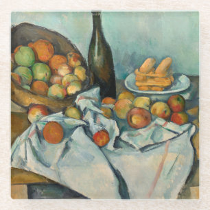 Cezanne Basket Apples Impressionismus Art Glasuntersetzer