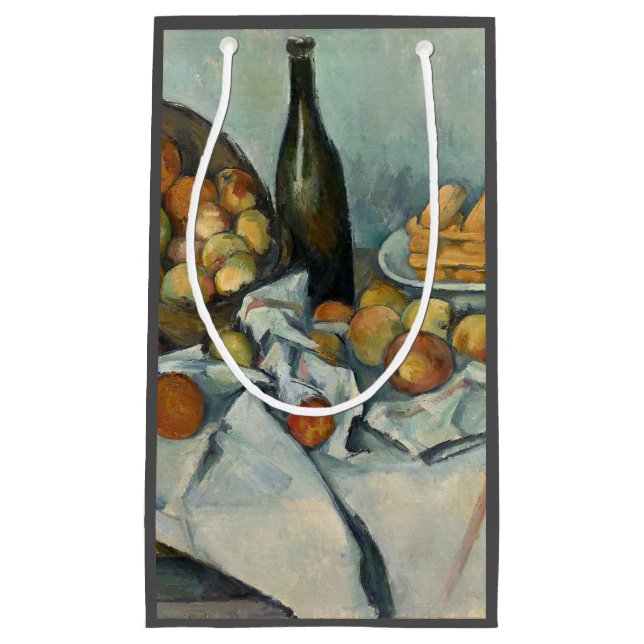 Cezanne Basket Apples Impressionismus Art Kleine Geschenktüte (Vorderseite)