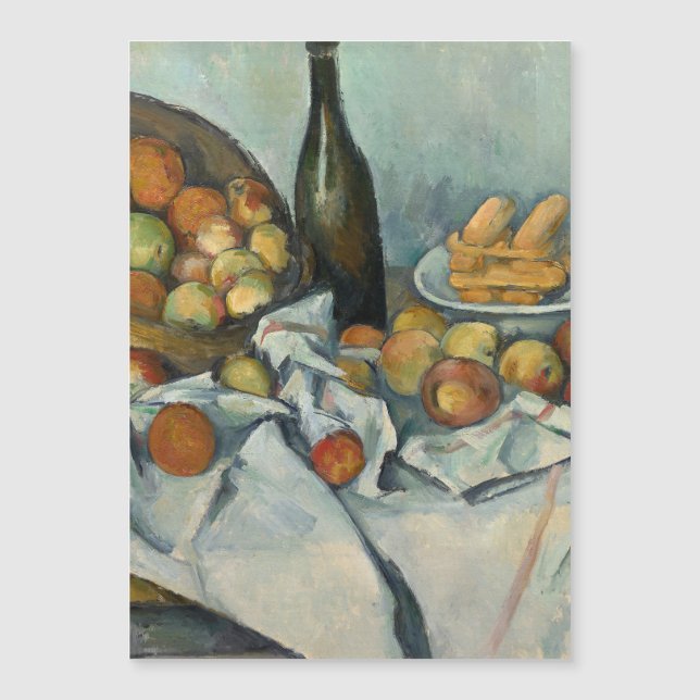 Cezanne Basket Apples Impressionismus Art Magnetkarte (Vorderseite)