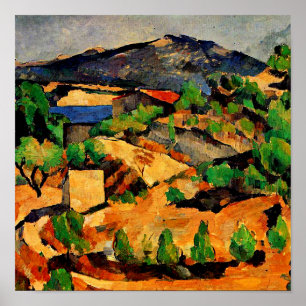 Cezanne - Berge von l'Estaque aus gesehen Poster