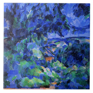 Cezanne - Blaue Landschaft Fliese