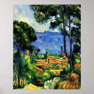 Cezanne - Blick auf l'Estaque Poster
