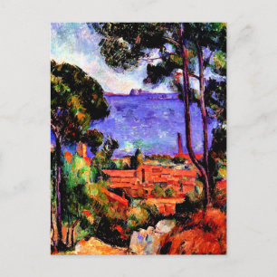 Cezanne - Blick durch die Bäume Postkarte