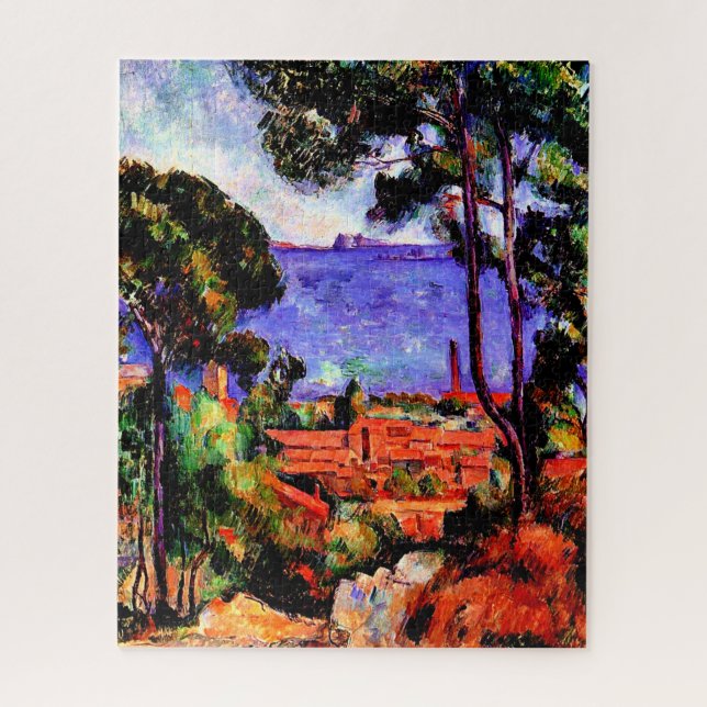 Cezanne - Blick durch die Bäume Puzzle (Vertikal)