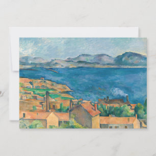 Cezanne - Bucht von Marseille, von L'Estaque aus g Dankeskarte