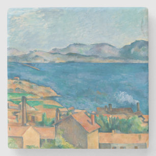 Cezanne - Bucht von Marseille, von L'Estaque aus g Steinuntersetzer