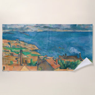 Cezanne - Bucht von Marseille, von L'Estaque aus g Strandtuch