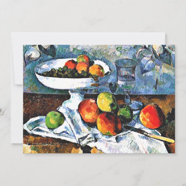 Cezanne - Compotier, Glas und Apple Karte (Vorderseite)