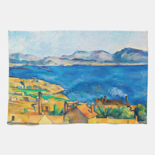 Cezanne: Die Bucht von Marseille, von L’Estaque  Geschirrtuch