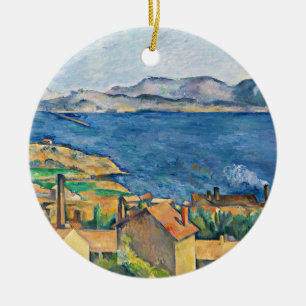 Cezanne - Die Bucht von Marseille von L'Estaque Keramik Ornament