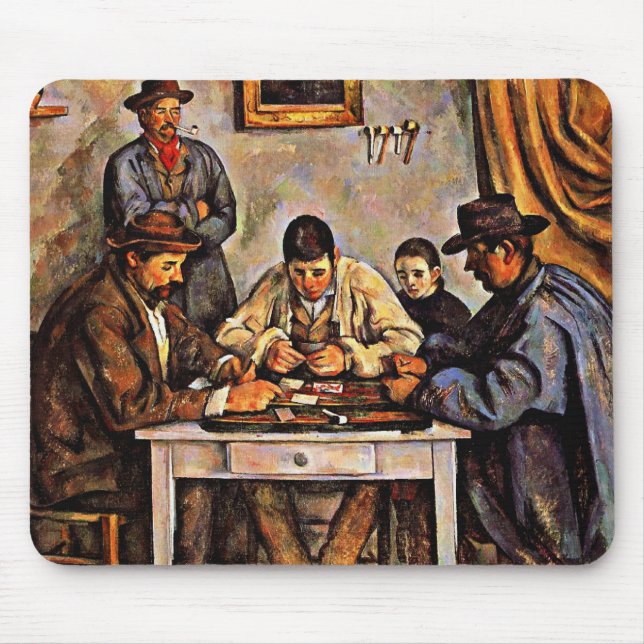Cezanne - Die Kartenspieler-1892 Mousepad (Vorne)