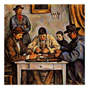 Cezanne - Die Kartenspieler-1892 Poster