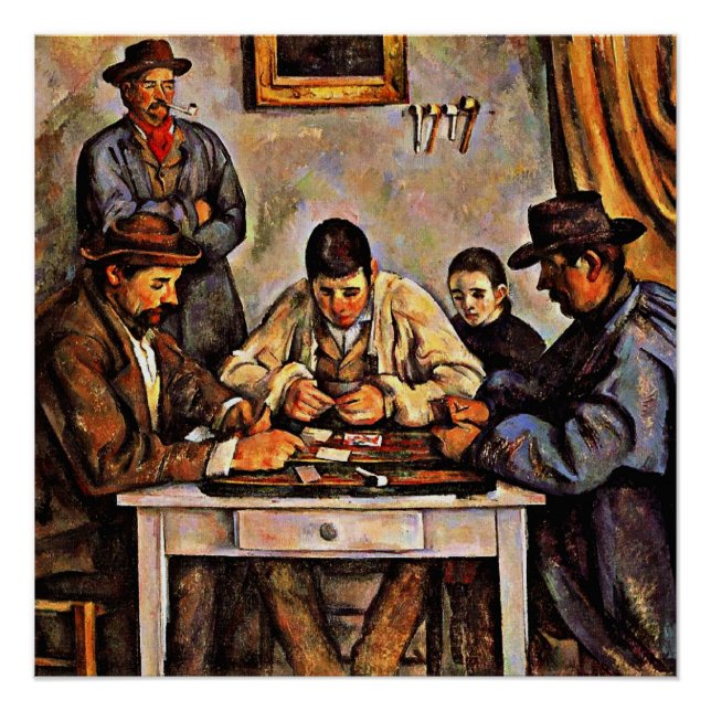 Cezanne - Die Kartenspieler-1892 Poster (Vorderseite)