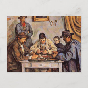 Cezanne - Die Kartenspieler, 1892 Postkarte