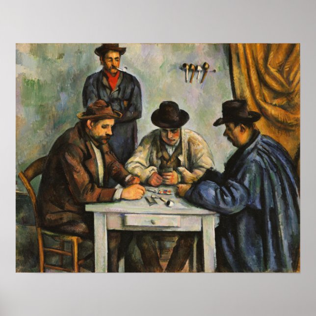 Cézanne - Die Kartenspieler 1893 Poster (Vorne)