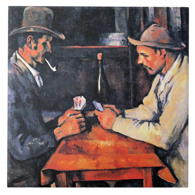 Cezanne - Die Kartenspieler (2) Fliese (Vorderseite)