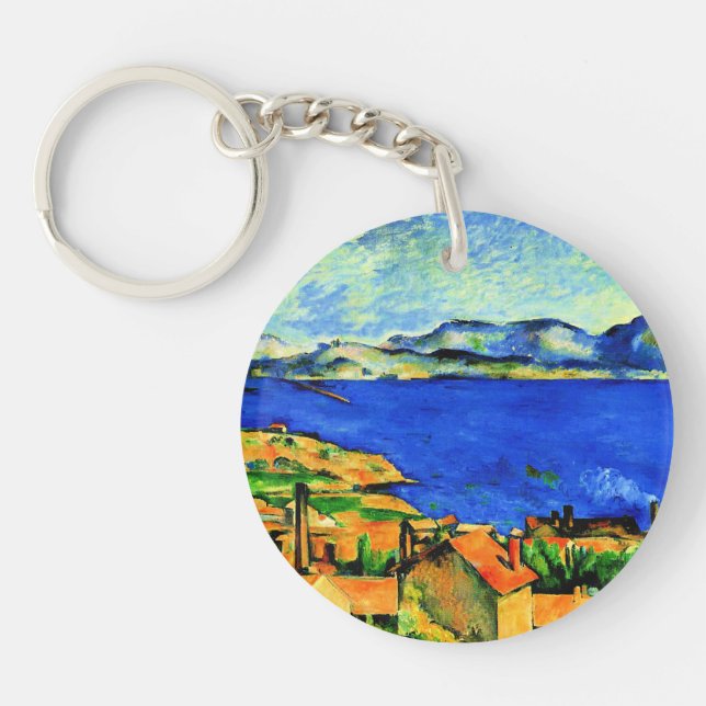 Cezanne - Golf von Marseille aus L'Estaque Ke Schlüsselanhänger (Vorderseite)