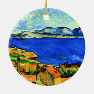 Cezanne - Golf von Marseille, berühmtes Gemälde, Keramik Ornament