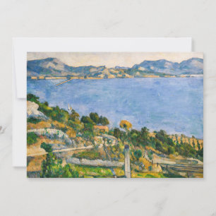 Cezanne - Golf von Marseille von L'Estaque aus ges Dankeskarte