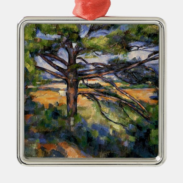 Cezanne - große Kiefern und rote Erde, Ornament Aus Metall (Vorne)
