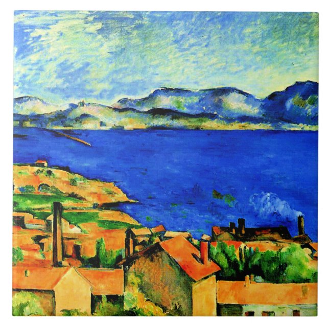 Cezanne - Gulf of Marseille Fliese (Vorderseite)