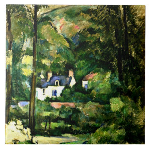 Cezanne - Häuser im Grünen, 1881, Fliese