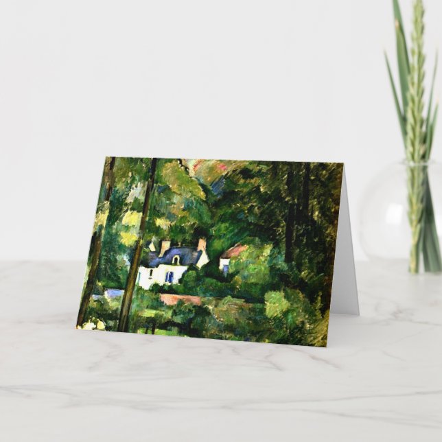 Cezanne - Häuser im Grünen-1881, Karte (Vorderseite)