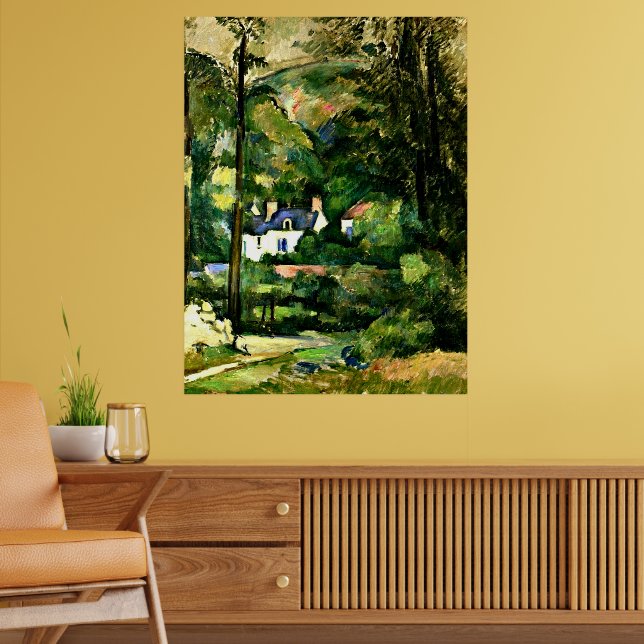 Cezanne - Häuser im Grünen-1881 Poster (Wohnzimmer 2)