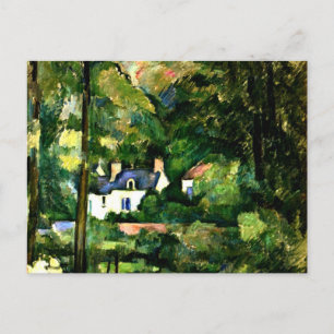 Cezanne - Häuser im Grünen, 1881, Postkarte