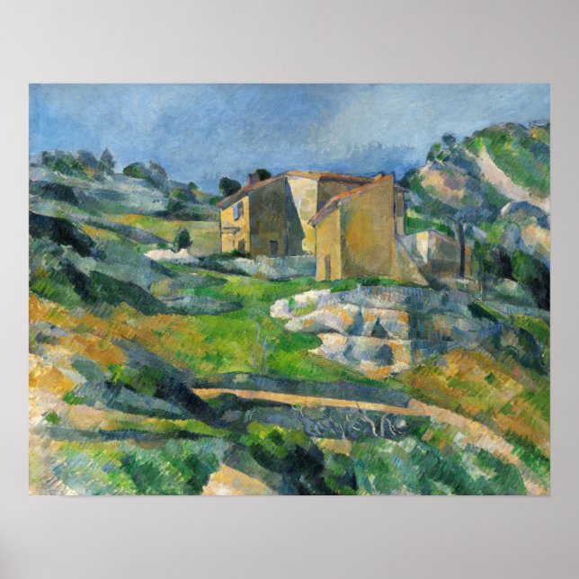 Cézanne - Häuser in der Provence Poster (Vorne)