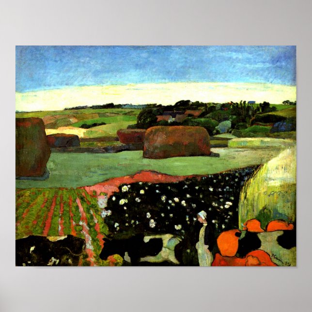 Cezanne - Haystacks in Brittany Poster (Vorne)