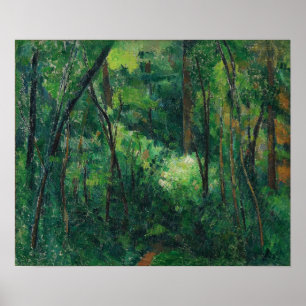 Cézanne - Innenraum eines Waldes Poster